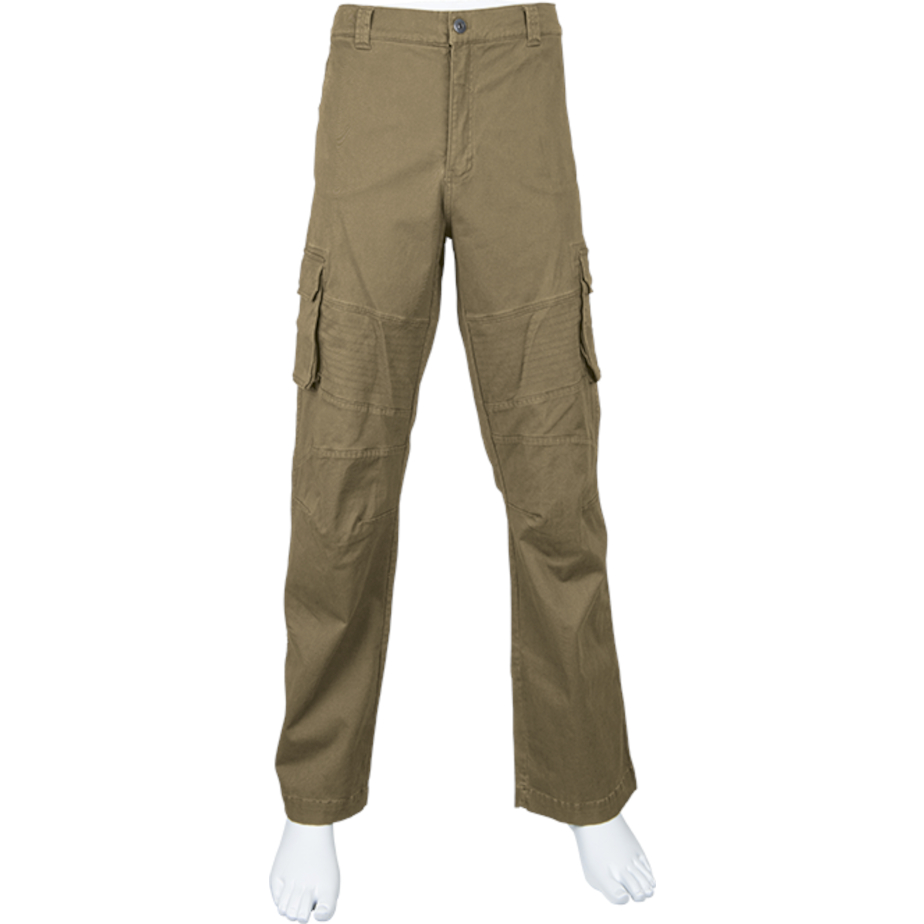 Mens Heritage Cargo Trousers Khaki Front